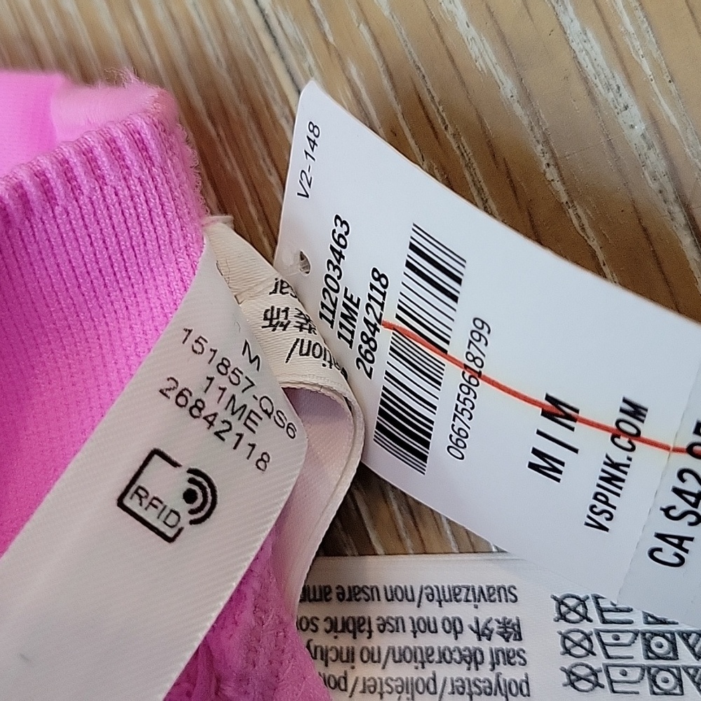 PINK Victoria's Secret Active Seamless Air Sports Bra In Pink Size Medium NWT - Picture 3 of 6